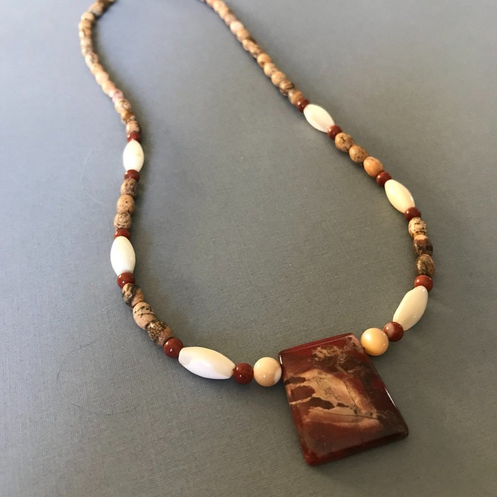 ***NEW*** Apple Jasper Hand Crafted Necklace